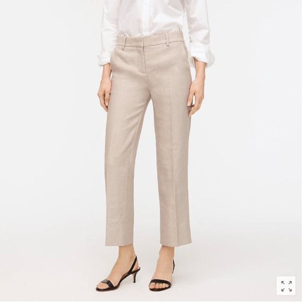 NWT J.Crew Peyton pant in stretch linen